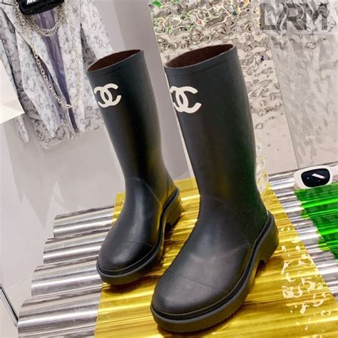 chanel rain boots for women